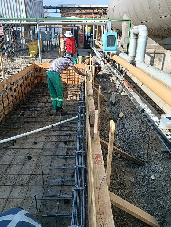 RPSM team working on a reinforced concrete channel